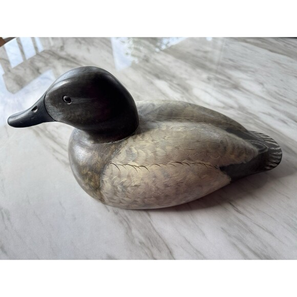 Wood Carved Duck Hand painted Signed Dorothy Wilcox Decoy 2015 - Picture 1 of 8